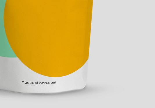 Stand-Up Pouch Mockup – Centered Minimal White Packaging