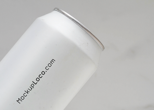 Floating White Can Mockup – Minimal Scene with Realistic Shadows