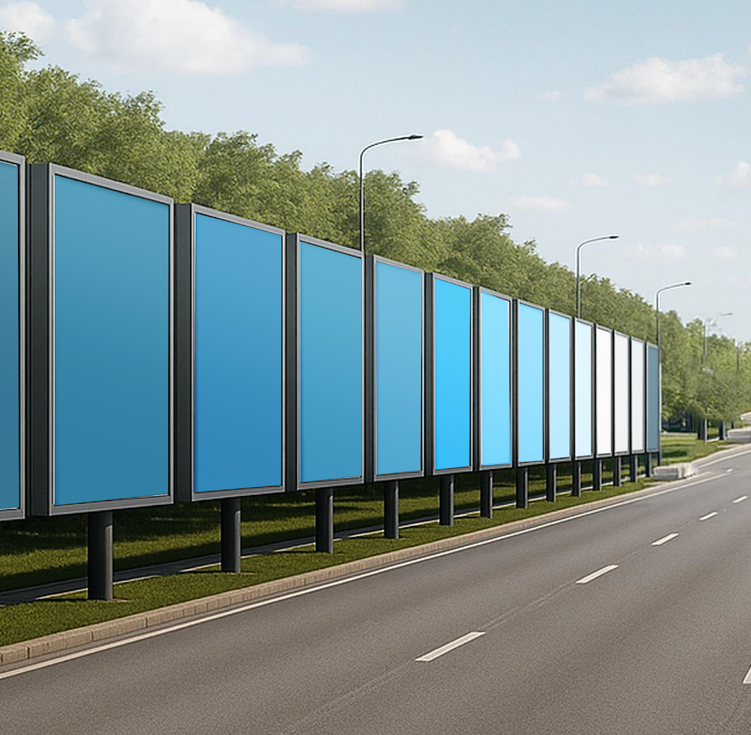 18 Editable Billboard Street Row Mockup