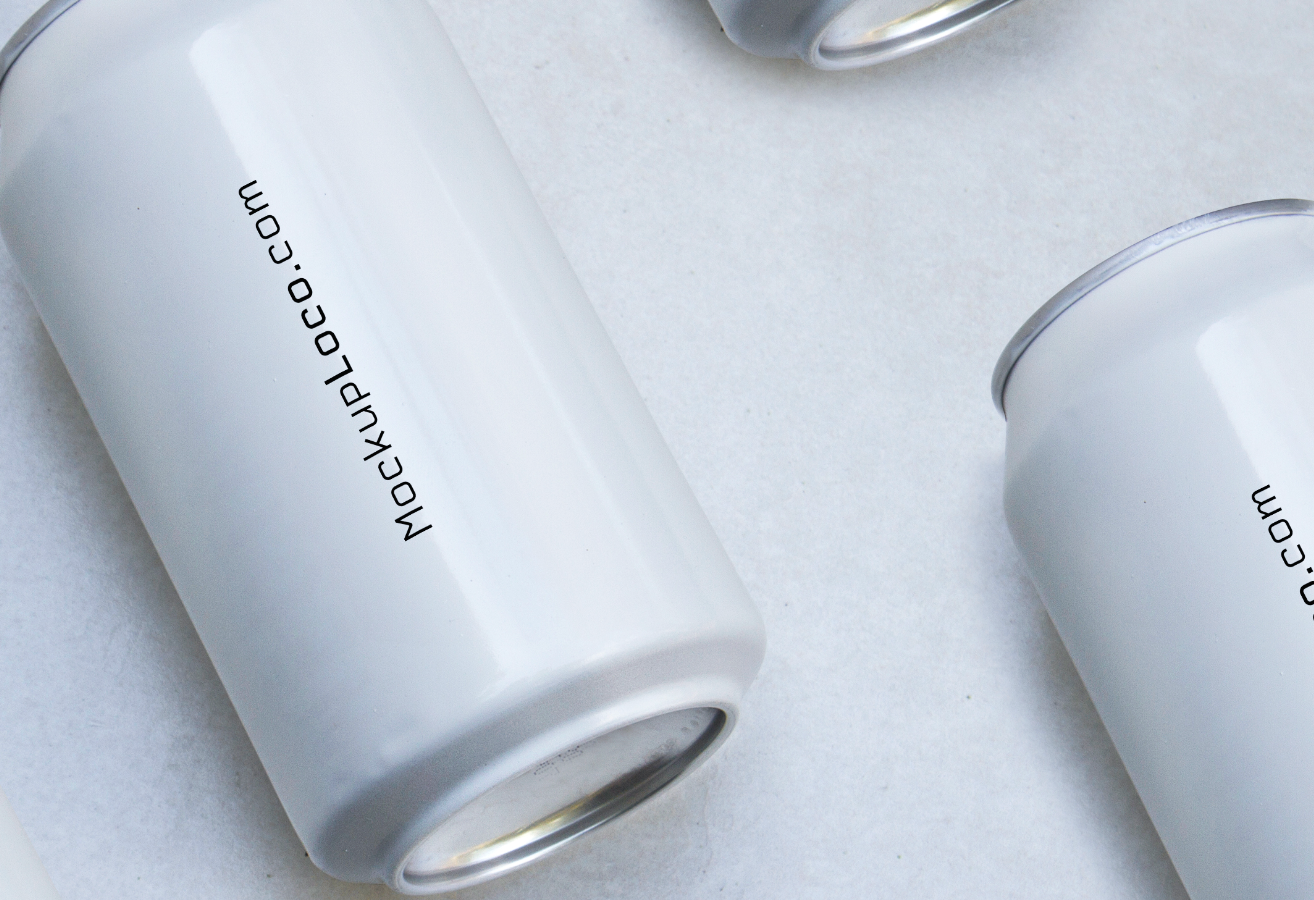 Minimalist White Can Mockup