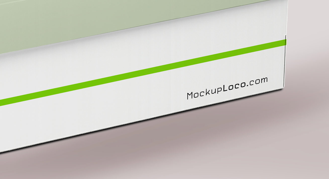 White Sneaker Shoe Box Mockup – High-Resolution PSD