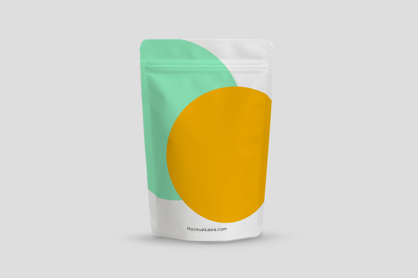 Stand-Up Pouch Mockup – Centered Minimal White Packaging