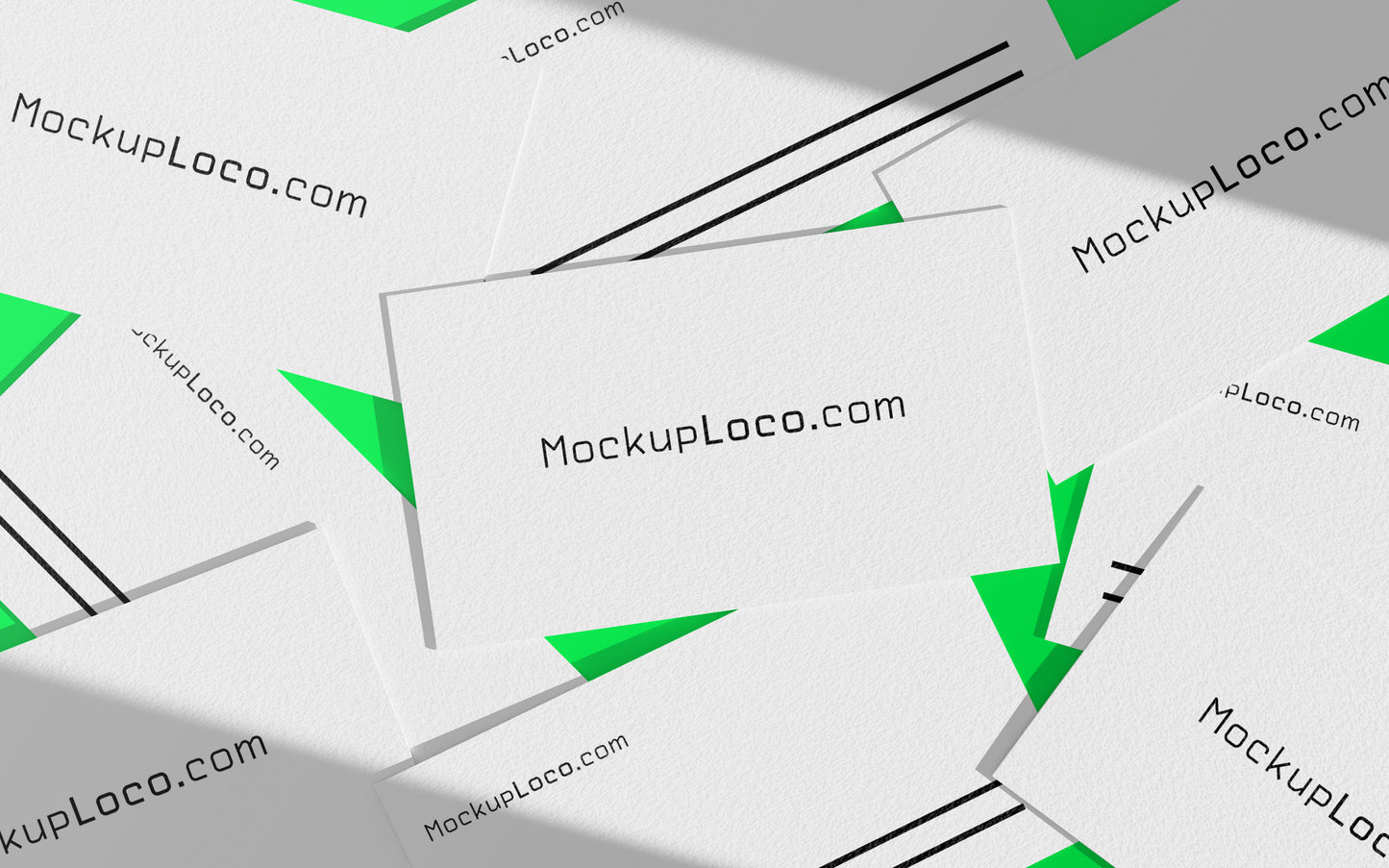 Business Card Mockup – Clean Layout with Dynamic Shadows