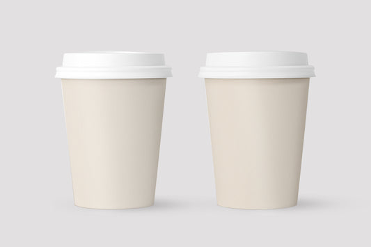 White Coffee Cups Mockup – Front and Back View